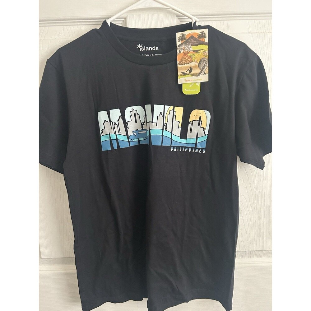 Black Philippines T-shirt - Medium . Manila Graphics Islands Souvenirs - New